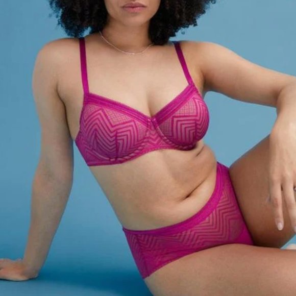 NWT thirdlove Graphic Mesh Demi Bra in Fuschsia 38F - Picture 8 of 8
